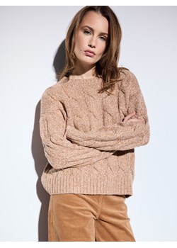 Mohito - Sweter z domieszką wełny - beżowy - id: 576EQ-08X - marki Mohito - 187260080 Mohito - Sweter z domieszką wełny - beżowy ze sklepu Mohito w kategorii Swetry damskie - zdjęcie 187260080