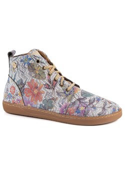 Buty damskie zimowe barefoot skórzane Z-B04 kwiaty - id: 11764n - marki Olivier - 187260472 Buty damskie zimowe barefoot skórzane Z-B04 kwiaty ze sklepu butyolivier w kategorii Botki - zdjęcie 187260472