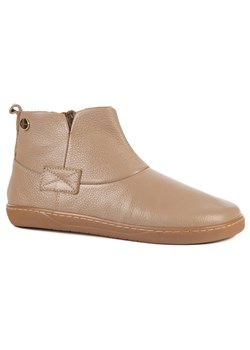 Buty damskie zimowe barefoot skórzane Z-B07 pudrowe na zamek - id: 11741n - marki Olivier - 187260483 Buty damskie zimowe barefoot skórzane Z-B07 pudrowe na zamek ze sklepu butyolivier w kategorii Botki - zdjęcie 187260483
