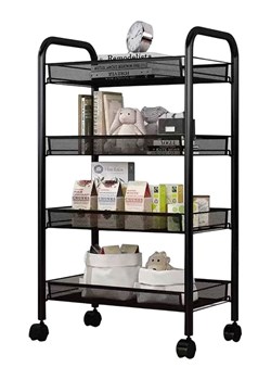 Joybos Regał w kolorze czarnym na kółkach - 29 x 86 x 12 cm - id: 17790999 - marki Joybos - 187262341 Joybos Regał w kolorze czarnym na kółkach - 29 x 86 x 12 cm ze sklepu Limango Polska w kategorii Regały i witryny - zdjęcie 187262341