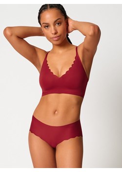SKINY Gorset damski Kobiety Sztuczne włókno bordowy jednolity ze sklepu vangraaf w kategorii Biustonosze - zdjęcie 187263131