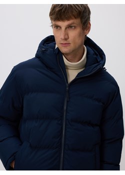 Reserved - Pikowana kurtka z kapturem - granatowy - id: PK235-59X - marki Reserved - 187263231 Reserved - Pikowana kurtka z kapturem - granatowy ze sklepu Reserved w kategorii Kurtki męskie - zdjęcie 187263231