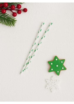 Sinsay - Słomki z nadrukiem w choinki 100 pack - biały - id: 670GG-00X - marki Sinsay - 187266420 Sinsay - Słomki z nadrukiem w choinki 100 pack - biały ze sklepu Sinsay w kategorii Dom - zdjęcie 187266420