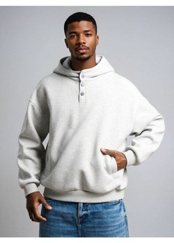 Sinsay - Bluza hoodie basic - szary - id: 976EU-09M - marki Sinsay - 187266561 Sinsay - Bluza hoodie basic - szary ze sklepu Sinsay w kategorii Bluzy męskie - zdjęcie 187266561