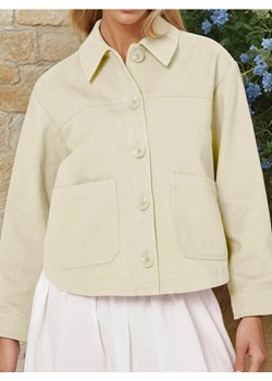 Sinsay - Bawełniana kurtka koszulowa - żółty ze sklepu Sinsay w kategorii Kurtki damskie - zdjęcie 187267750