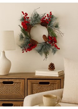 Sinsay - Świąteczny wieniec dekoracyjny - wielobarwny - id: 613GG-MLC - marki Sinsay - 187267762 Sinsay - Świąteczny wieniec dekoracyjny - wielobarwny ze sklepu Sinsay w kategorii Dekoracje bożonarodzeniowe - zdjęcie 187267762