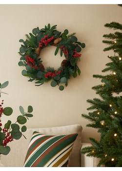 Sinsay - Świąteczny wieniec dekoracyjny - wielobarwny - id: 667GT-MLC - marki Sinsay - 187267764 Sinsay - Świąteczny wieniec dekoracyjny - wielobarwny ze sklepu Sinsay w kategorii Dekoracje bożonarodzeniowe - zdjęcie 187267764