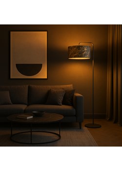 Designerska lampa stojąca do salonu z abażurem BOLIVIA MARMUR - id: 11406 - marki Ciekot Partners Sp. Z O. O. - 187270180 Designerska lampa stojąca do salonu z abażurem BOLIVIA MARMUR ze sklepu Lysne w kategorii Lampy podłogowe - zdjęcie 187270180