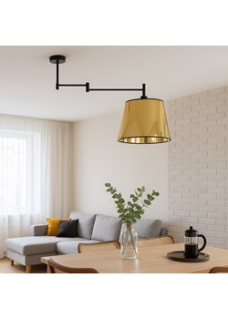 Złota lampa sufitowa na wysięgniku regulowanym TAMPA MIRROR nad stół - id: 6812 - marki Ciekot Partners Sp. Z O. O. - 187270184 Złota lampa sufitowa na wysięgniku regulowanym TAMPA MIRROR nad stół ze sklepu Lysne w kategorii Lampy sufitowe - zdjęcie 187270184