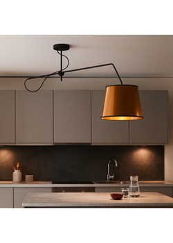 Czarna lampa sufitowa na wysięgniku ruchomym nad stół OVIEDO MIRROR w stylu loftowym - id: 9392 - marki Ciekot Partners Sp. Z O. O. - 187270193 Czarna lampa sufitowa na wysięgniku ruchomym nad stół OVIEDO MIRROR w stylu loftowym ze sklepu Lysne w kategorii Lampy wiszące - zdjęcie 187270193