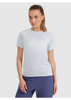 Damska koszulka do biegania 4F 4FWAW25TFTSF1502 - niebieska ze sklepu Sportstylestory.com w kategorii Bluzki damskie - zdjęcie 187270381