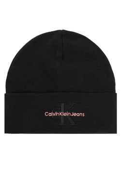Czapka Calvin Klein Mono Logo Embro K60K612668 Czarny ze sklepu eobuwie.pl w kategorii Czapki zimowe damskie - zdjęcie 187270571