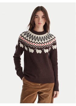 Hunter Sweter Ashie HARW0074251 Brązowy Regular Fit - id: 0000305568564 - marki Hunter - 187271032 Hunter Sweter Ashie HARW0074251 Brązowy Regular Fit ze sklepu MODIVO w kategorii Swetry damskie - zdjęcie 187271032