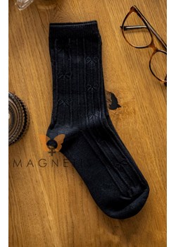 Czarne skarpetki damskie z fakturowanym motywem YN-5039, Kolor czarny, Rozmiar uniwersalny, Magnetis ze sklepu Primodo w kategorii Skarpetki damskie - zdjęcie 187271641