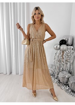 sukienka indra złota one size ze sklepu UBRA w kategorii Sukienki - zdjęcie 187271874