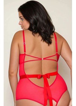 Otwarte body w kolorze czerwonym plus size Amelia, Kolor czerwony, Rozmiar 2XL, SoftLine Collection ze sklepu Intymna w kategorii Body damskie - zdjęcie 187271984
