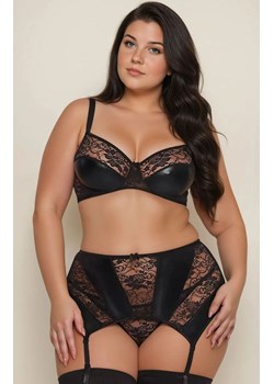 Koronkowy komplet bielizny plus size Joana, Kolor czarny, Rozmiar XL, SoftLine Collection ze sklepu Intymna w kategorii Komplety bielizny damskiej - zdjęcie 187272000