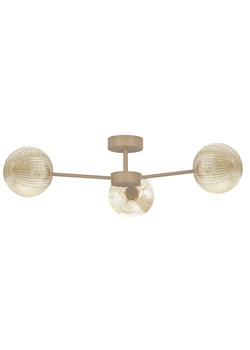 Bursztynowy szklany żyrandol trzyramienny R8-R09 - id: 53662 - marki Lumes - 187272150 Bursztynowy szklany żyrandol trzyramienny R8-R09 ze sklepu Edinos.pl w kategorii Lampy wiszące - zdjęcie 187272150