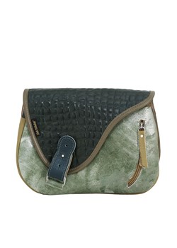 zielono brązowa torebka damska skórzana Mouse na ramię - id: 50024 - marki Słoń Torbalski - 187273661 zielono brązowa torebka damska skórzana Mouse na ramię ze sklepu Słoń Torbalski w kategorii Listonoszki - zdjęcie 187273661