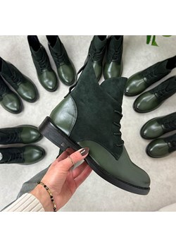 Zielone płaskie botki damskie Potocki 12080 - id: 27282 - marki Potocki - 187273663 Zielone płaskie botki damskie Potocki 12080 ze sklepu suzana.pl w kategorii Botki - zdjęcie 187273663