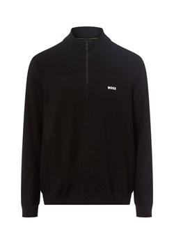 BOSS Green Męski sweter z dzianiny z wełną pierwotną - Momentum Mężczyźni Sztuczne włókno czarny jednolity - id: 782985-0002-09940 - marki BOSS HUGO BOSS - 187273691 BOSS Green Męski sweter z dzianiny z wełną pierwotną - Momentum Mężczyźni Sztuczne włókno czarny jednolity ze sklepu vangraaf w kategorii Swetry męskie - zdjęcie 187273691