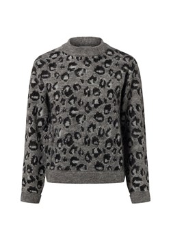 Marie Lund Damski sweter z dzianiny z wełną i moherem Kobiety Wełna szary wzorzysty - id: 791061-0002-09900 - marki Marie Lund - 187273693 Marie Lund Damski sweter z dzianiny z wełną i moherem Kobiety Wełna szary wzorzysty ze sklepu vangraaf w kategorii Swetry damskie - zdjęcie 187273693