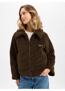 PEGADOR Damska kurtka z pluszowym futerkiem - Laja Kobiety błotnisty jednolity ze sklepu vangraaf w kategorii Kurtki damskie - zdjęcie 187273723