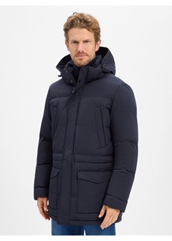 Andrew James Pikowana kurtka męska Mężczyźni granatowy jednolity ze sklepu vangraaf w kategorii Kurtki męskie - zdjęcie 187273732