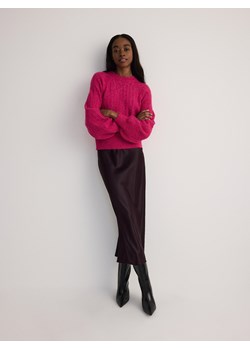 Reserved - Sweter z raglanowymi rękawami - fuksja ze sklepu Reserved w kategorii Swetry damskie - zdjęcie 187273792