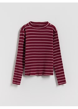 Reserved - Koszulka w paski - fioletowy - id: 370FT-44X - marki Reserved - 187275353 Reserved - Koszulka w paski - fioletowy ze sklepu Reserved w kategorii Bluzki dziewczęce - zdjęcie 187275353