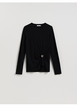 Reserved - Sweter z detalem - czarny ze sklepu Reserved w kategorii Bluzki damskie - zdjęcie 187275364