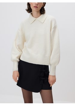 Reserved - Sweter z kołnierzykiem - kremowy - id: 653HO-02X - marki Reserved - 187275502 Reserved - Sweter z kołnierzykiem - kremowy ze sklepu Reserved w kategorii Swetry damskie - zdjęcie 187275502
