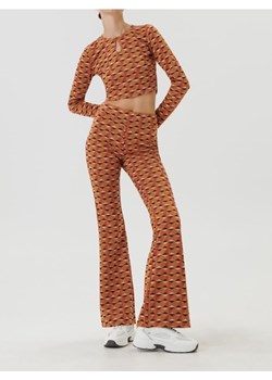 Sinsay - Crop top z długim rękawem i geometrycznym wzorem - wielobarwny ze sklepu Sinsay w kategorii Bluzki damskie - zdjęcie 187276331