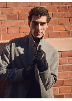 Reserved - Skórzane rękawiczki - czarny - id: 003FE-99X - marki Reserved - 187276693 Reserved - Skórzane rękawiczki - czarny ze sklepu Reserved w kategorii Rękawiczki męskie - zdjęcie 187276693