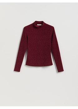 Reserved - Błyszczący golf - bordowy - id: 080HS-83X - marki Reserved - 187276704 Reserved - Błyszczący golf - bordowy ze sklepu Reserved w kategorii Bluzki damskie - zdjęcie 187276704