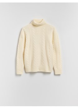 Reserved - Sweter z wełną - złamana biel ze sklepu Reserved w kategorii Swetry męskie - zdjęcie 187276803