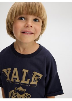 Reserved - T-shirt oversize Yale - granatowy ze sklepu Reserved w kategorii T-shirty chłopięce - zdjęcie 187278352