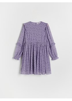 Reserved - Wzorzysta sukienka - fioletowy ze sklepu Reserved w kategorii Sukienki dziewczęce - zdjęcie 187278401