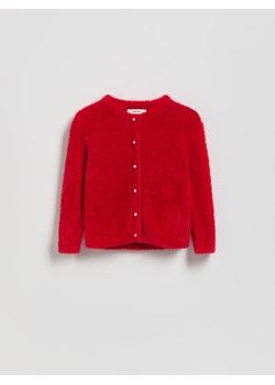 Reserved - Kardigan z ozdobnymi guzikami - czerwony ze sklepu Reserved w kategorii Swetry dziewczęce - zdjęcie 187278432