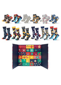 Kalendarz Adwentowy ze Skarpetkami 12-pak ze sklepu Sklep SOXO w kategorii Skarpetki męskie - zdjęcie 187279171