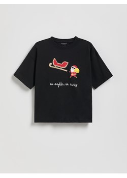 Reserved - Świąteczny t-shirt - ciemnoszary - id: 033FH-90X - marki Reserved - 187279601 Reserved - Świąteczny t-shirt - ciemnoszary ze sklepu Reserved w kategorii T-shirty chłopięce - zdjęcie 187279601