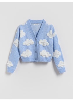 Reserved - Kardigan we wzory - jasnoniebieski ze sklepu Reserved w kategorii Swetry dziewczęce - zdjęcie 187279710