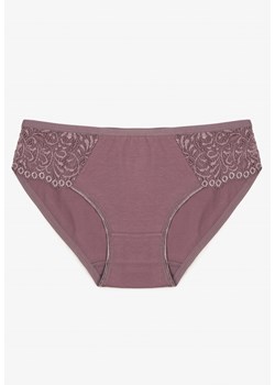 Fioletowe Bawełniane Majtki Figi o Klasycznym Fasonie Venalice - id: J6015-66-VIOLET - marki Renee - 187279813 Fioletowe Bawełniane Majtki Figi o Klasycznym Fasonie Venalice ze sklepu renee.pl w kategorii Majtki damskie - zdjęcie 187279813