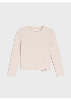 Sinsay - Bluzka z grubej prążkowanej dzianiny - beżowy - id: 331GG-08M - marki Sinsay - 187280703 Sinsay - Bluzka z grubej prążkowanej dzianiny - beżowy ze sklepu Sinsay w kategorii Bluzki dziewczęce - zdjęcie 187280703