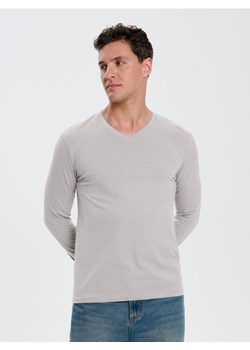 Sinsay - Bawełniana koszulka basic - beżowy - id: 652EY-08X - marki Sinsay - 187280760 Sinsay - Bawełniana koszulka basic - beżowy ze sklepu Sinsay w kategorii T-shirty męskie - zdjęcie 187280760