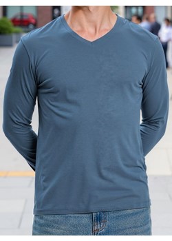 Sinsay - Bawełniana koszulka basic - niebieski - id: 652EY-57X - marki Sinsay - 187280761 Sinsay - Bawełniana koszulka basic - niebieski ze sklepu Sinsay w kategorii T-shirty męskie - zdjęcie 187280761