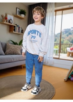 Sinsay - Komplet: bluza i spodnie - niebieski - id: 765EY-57X - marki Sinsay - 187280782 Sinsay - Komplet: bluza i spodnie - niebieski ze sklepu Sinsay w kategorii Spodnie dziewczęce - zdjęcie 187280782