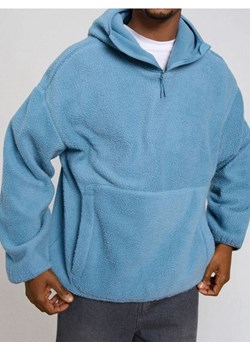 Sinsay - Bluza pullover z kapturem - niebieski ze sklepu Sinsay w kategorii Bluzy męskie - zdjęcie 187280823