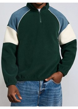 Sinsay - Rozpinana bluza polarowa bez kaptura - zielony ze sklepu Sinsay w kategorii Bluzy męskie - zdjęcie 187280824