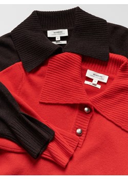 Reserved - Wełniany sweter z kołnierzem - czerwony - id: 452GX-33X - marki Reserved - 187281570 Reserved - Wełniany sweter z kołnierzem - czerwony ze sklepu Reserved w kategorii Swetry damskie - zdjęcie 187281570